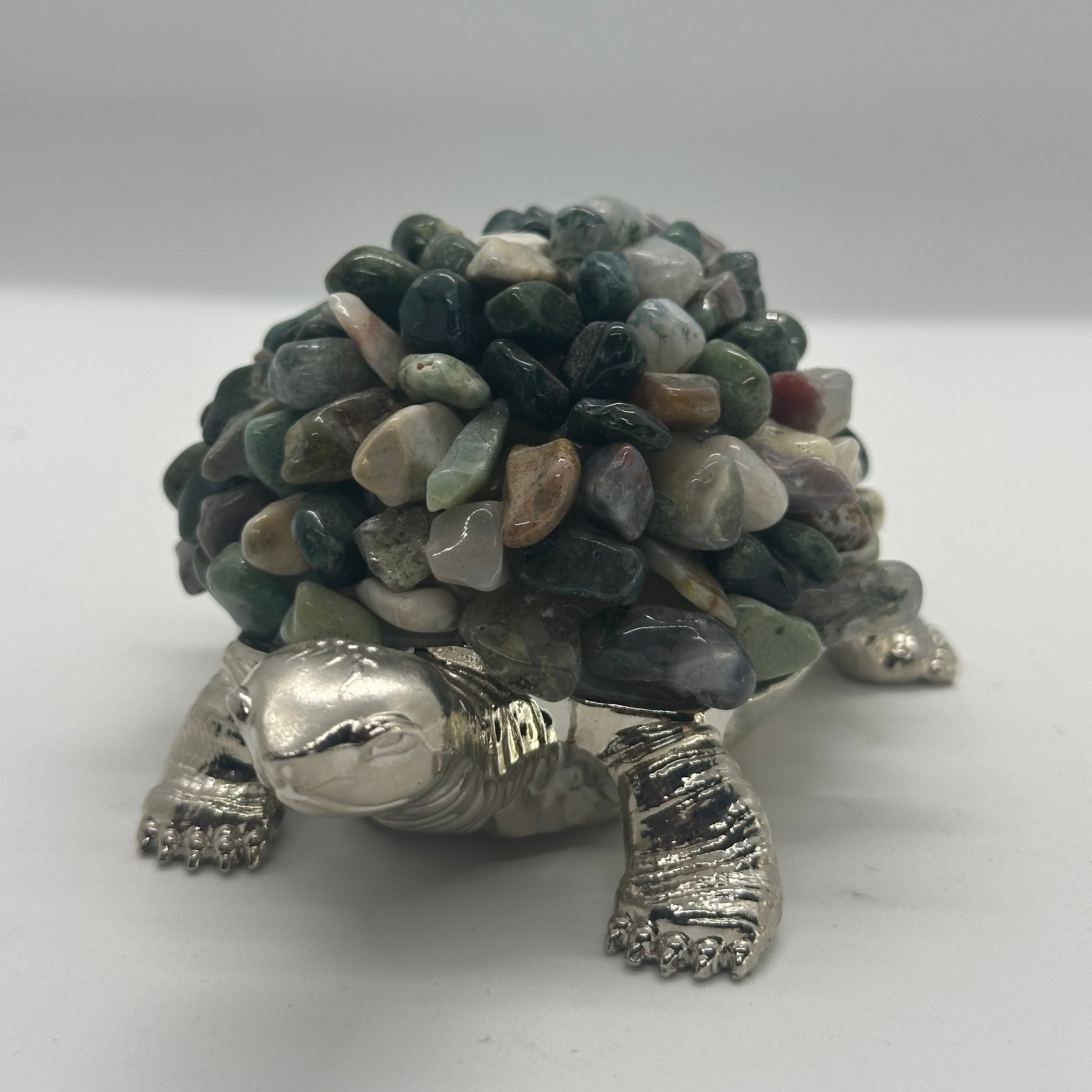 Moss Agate Chip Turtle – 271g