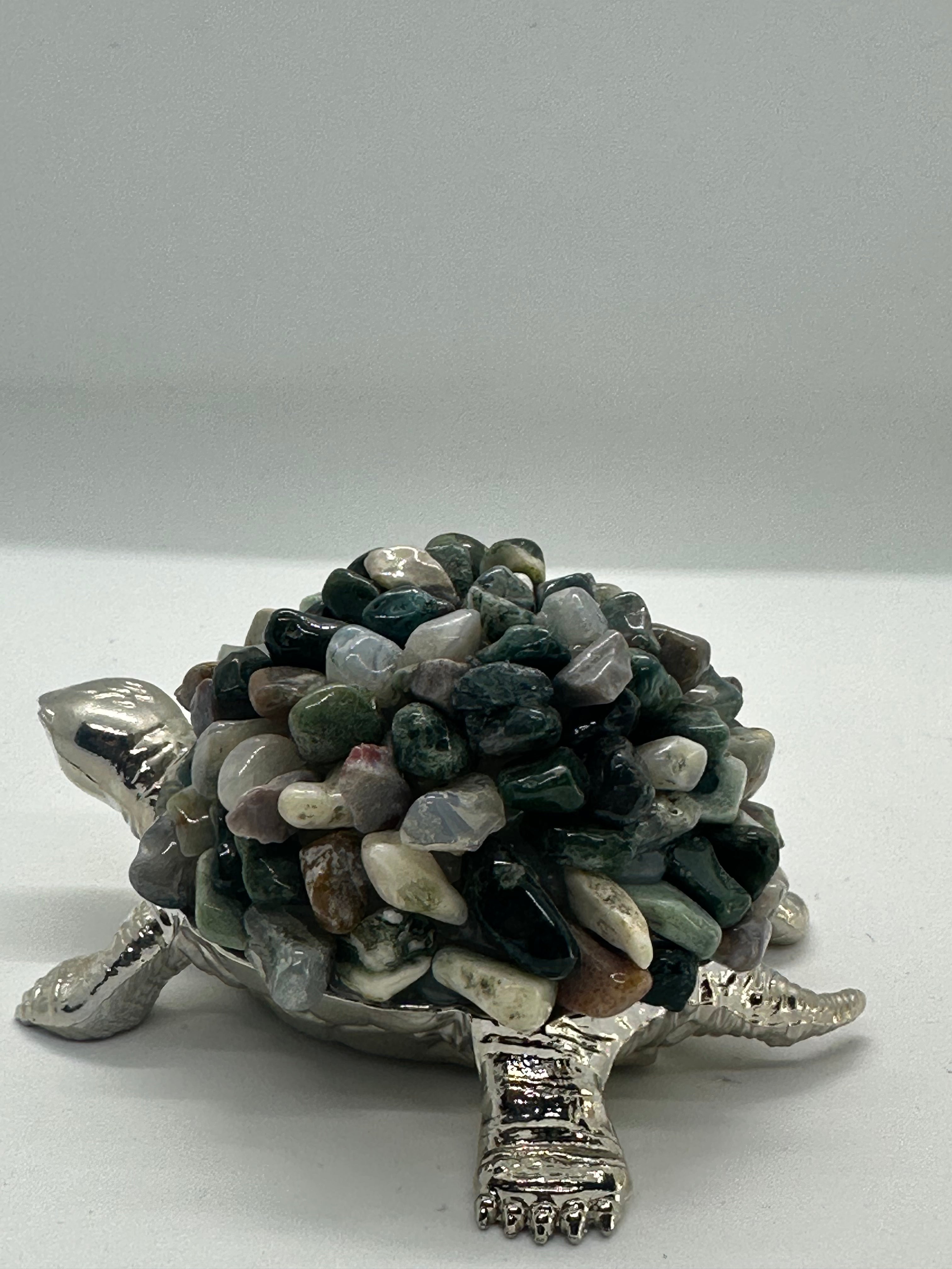 Moss Agate Chip Turtle – 271g