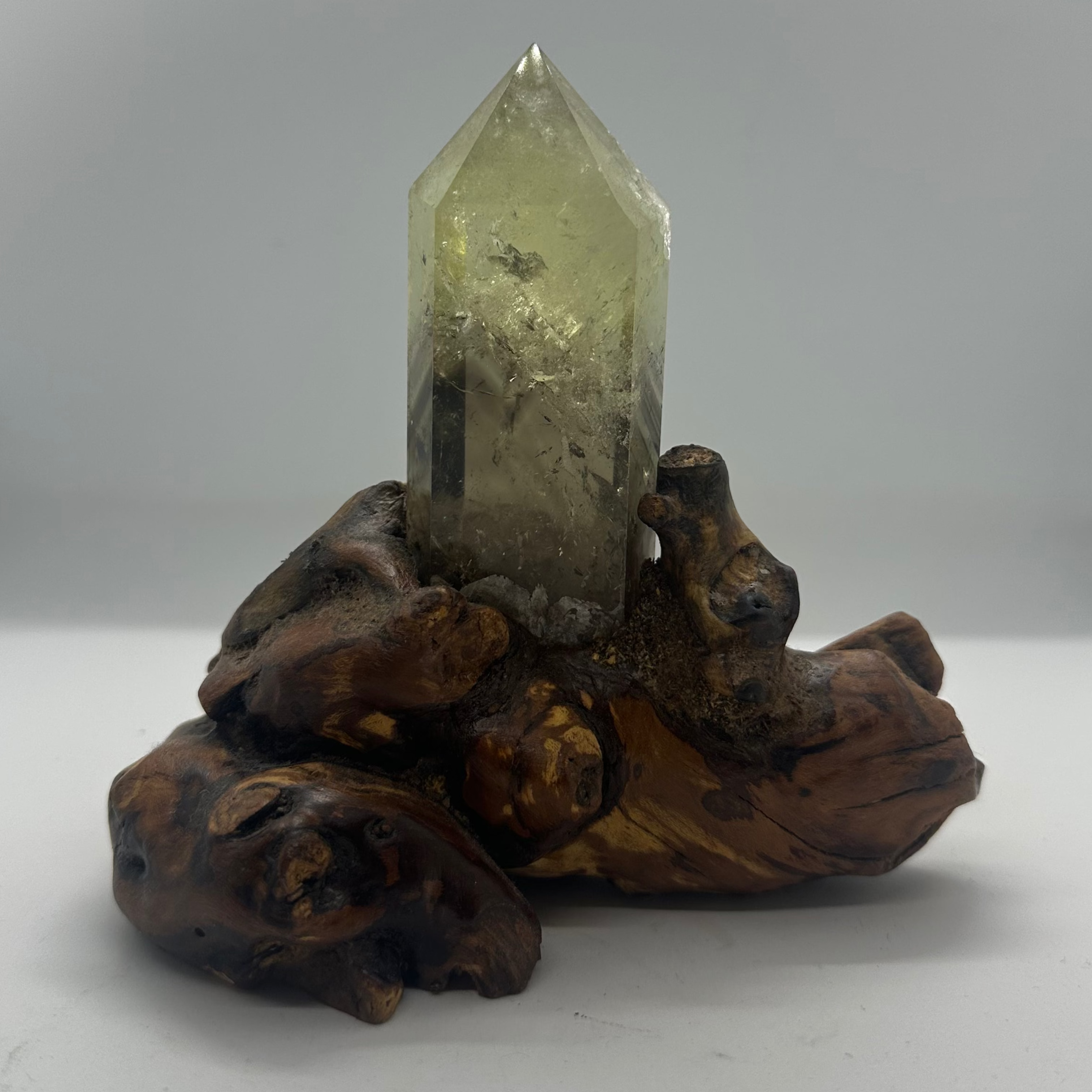Citrine Tower with Custom Wooden Stand – 388g