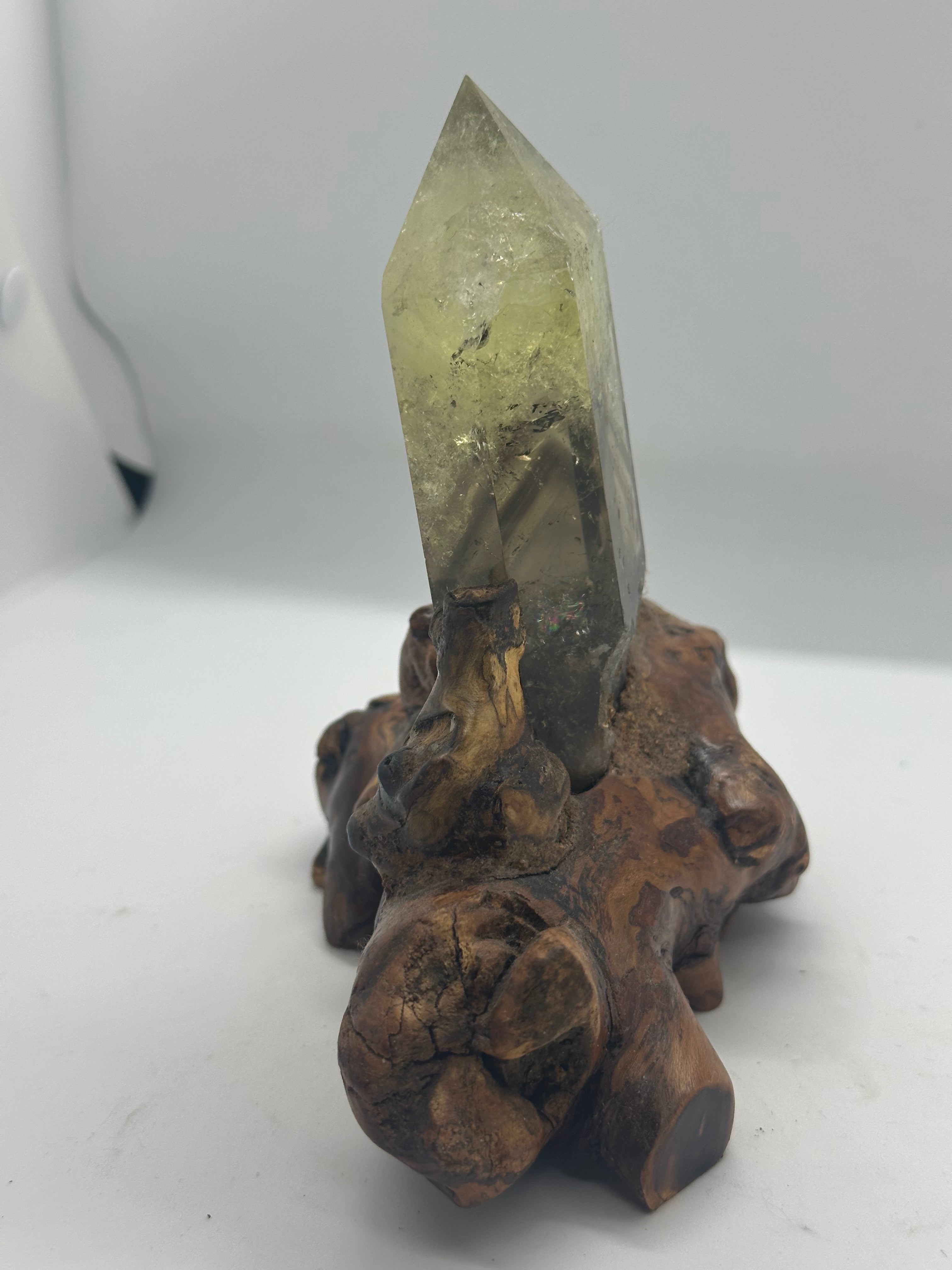 Citrine Tower with Custom Wooden Stand – 388g