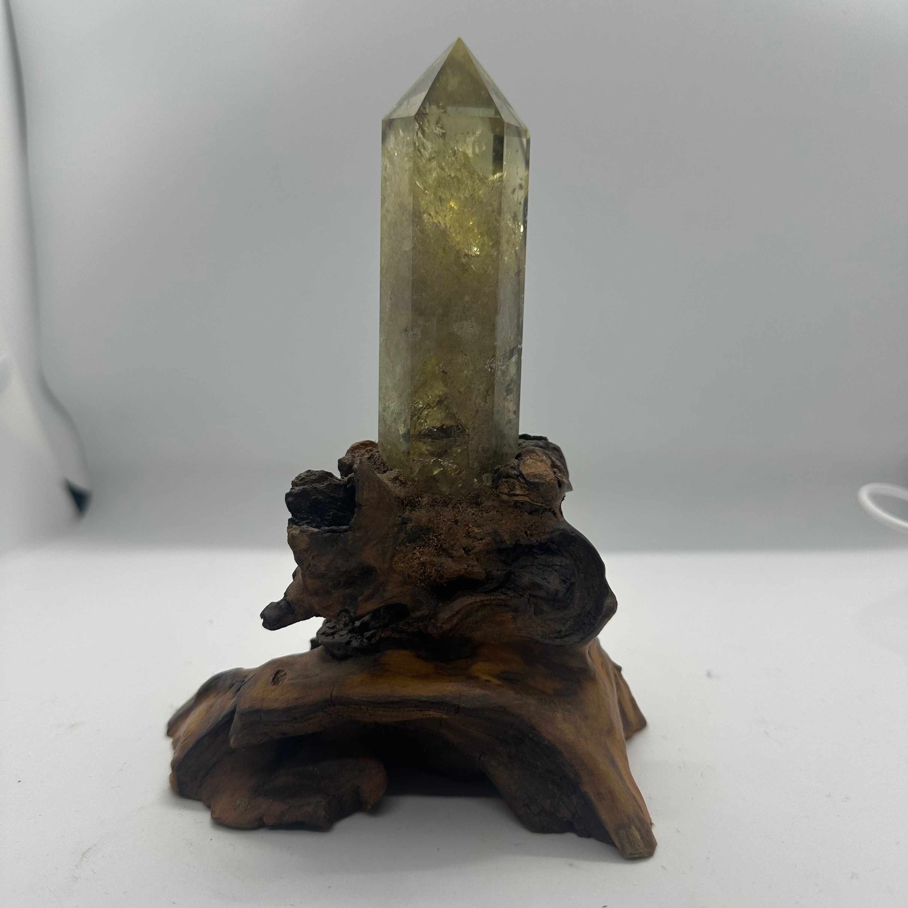 Citrine Tower with Custom Wooden Stand – 284g