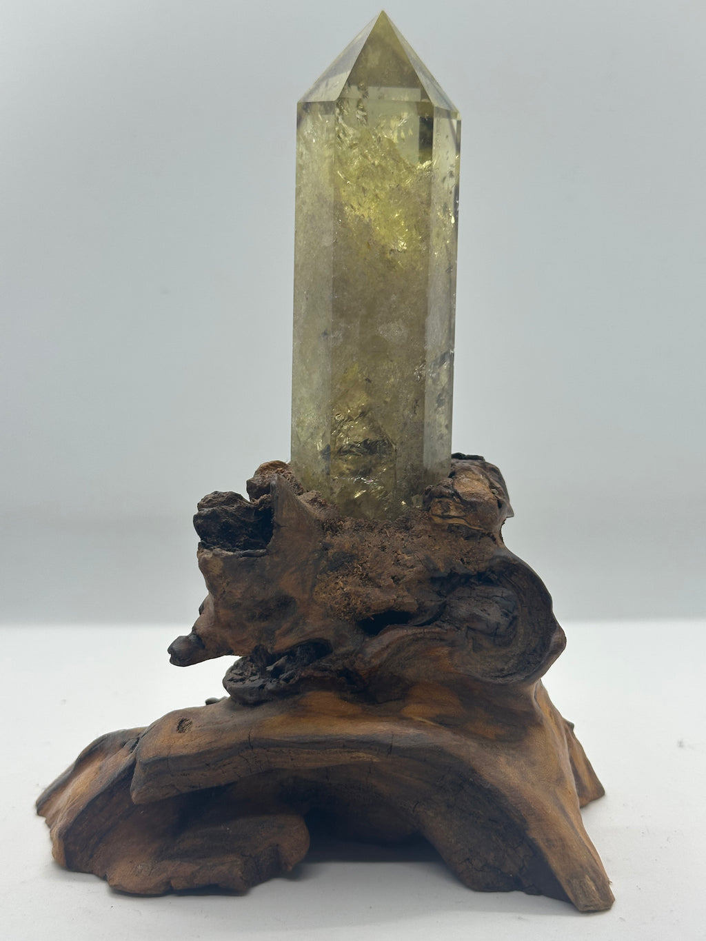 Citrine Tower with Custom Wooden Stand – 284g