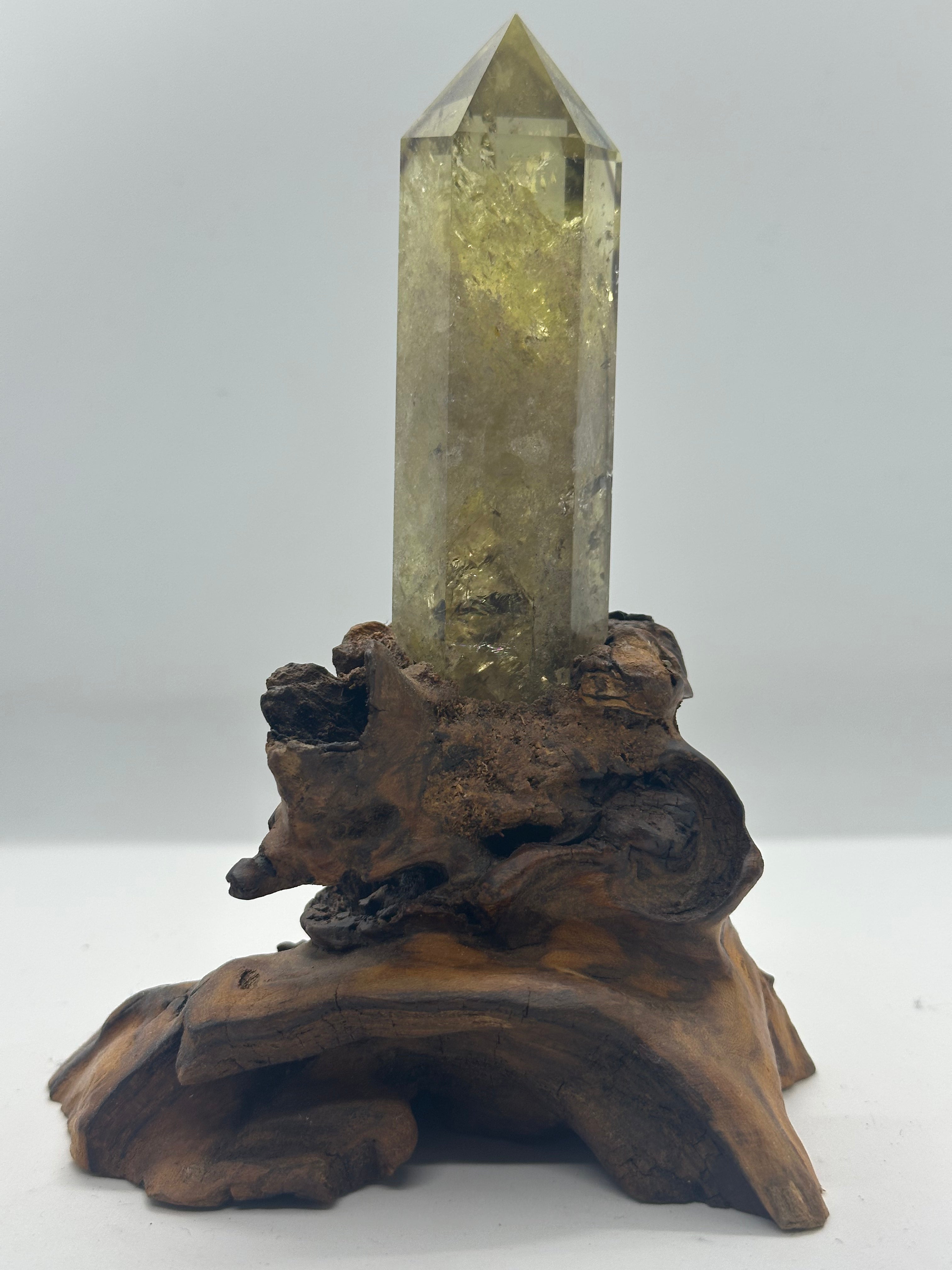 Citrine Tower with Custom Wooden Stand – 284g