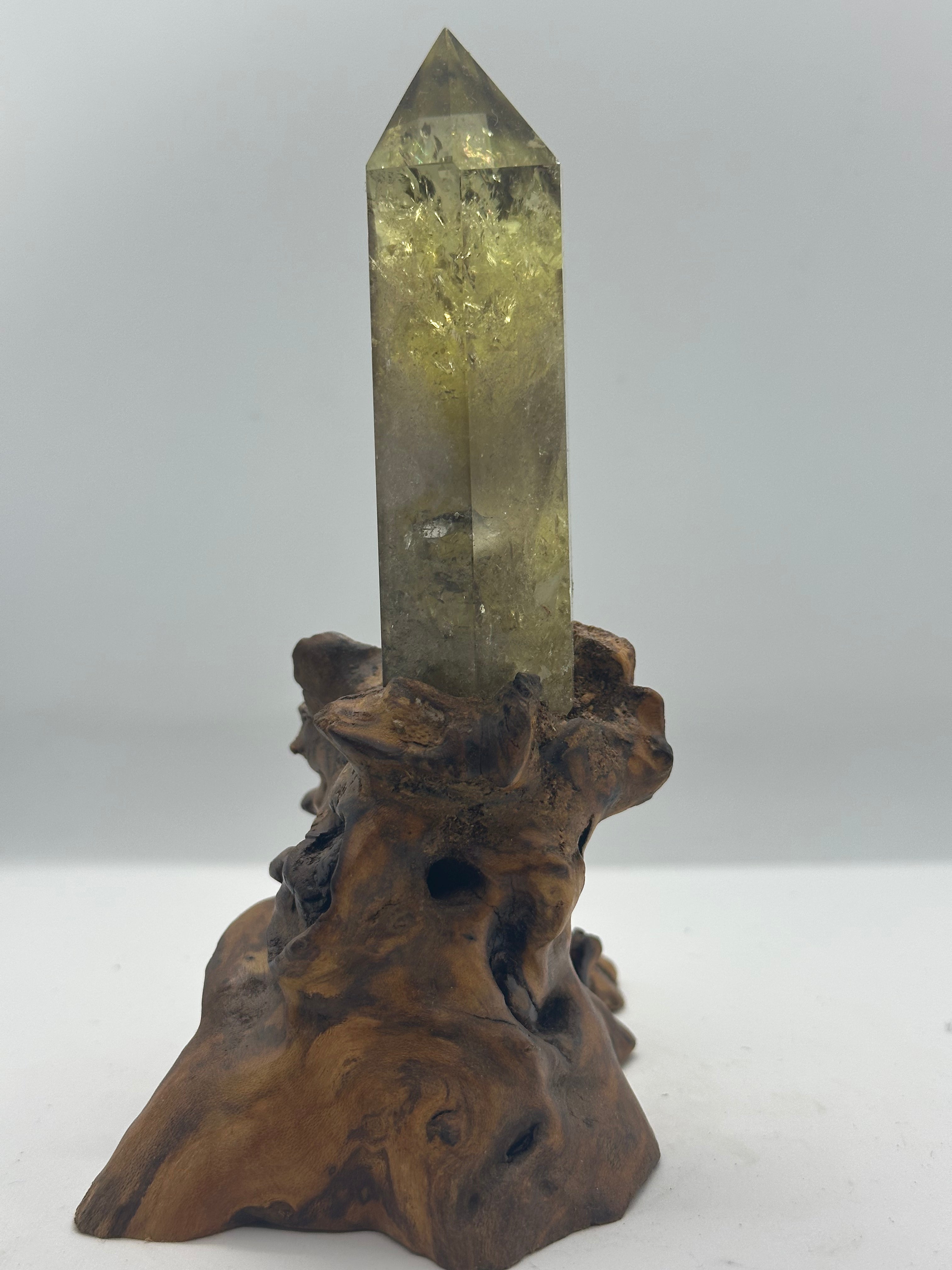 Citrine Tower with Custom Wooden Stand – 284g