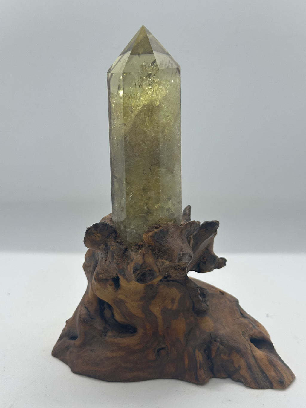 Citrine Tower with Custom Wooden Stand – 284g