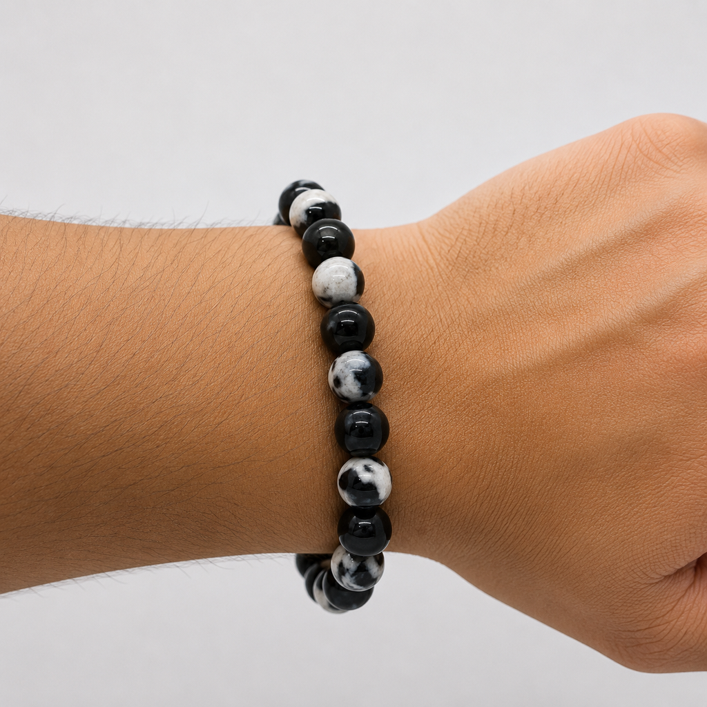 Black Orca Agate Bracelet – 10mm
