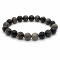 Silver Obsidian Bracelet – 10mm