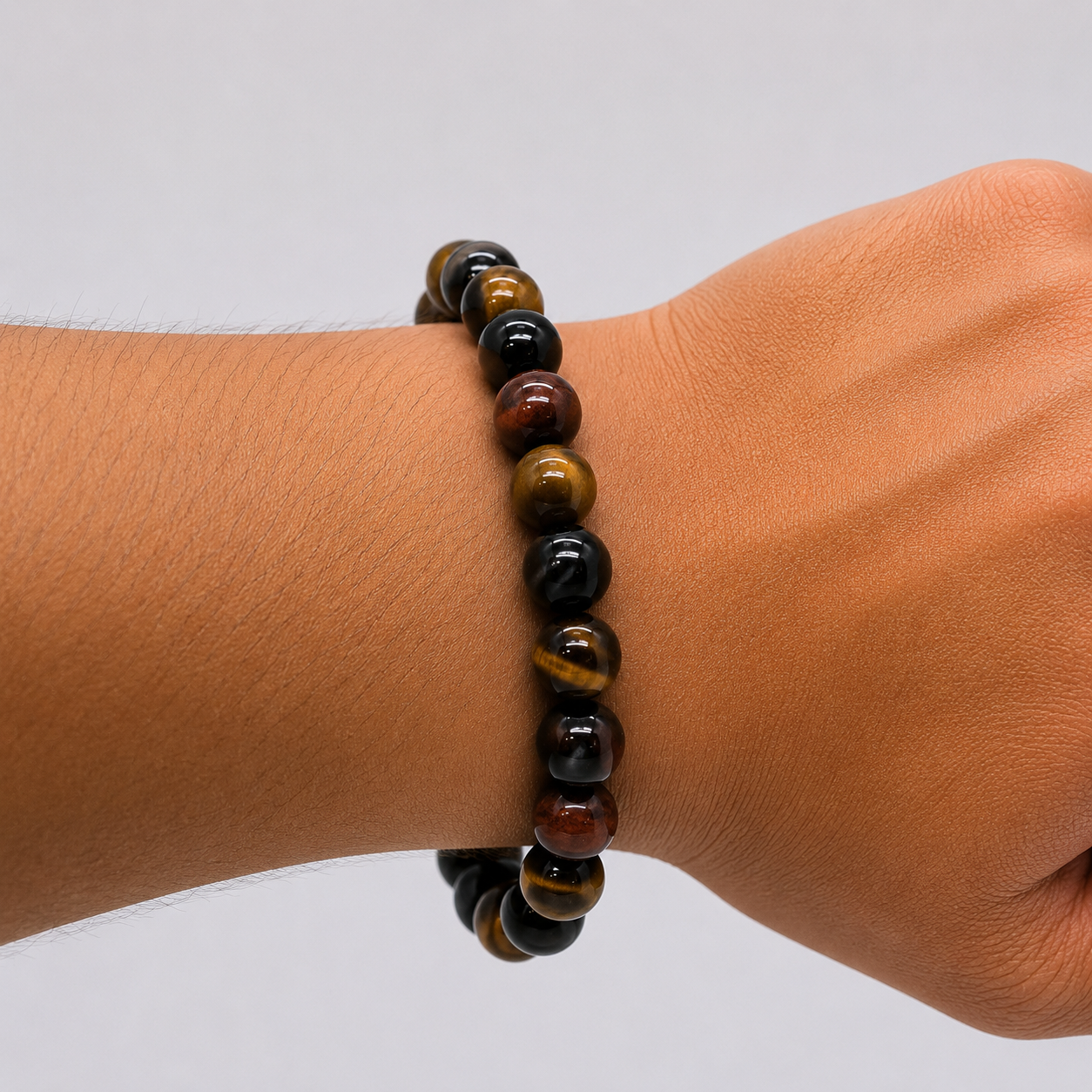 Multi-Coloured Tiger’s Eye Bracelet – 10mm